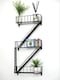 image 1 of Marco Paul Fire Escape Floating Bathroom Shelves | Black