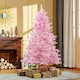 image 2 of HOMCOM 6FT Artificial Christmas Tree w/ Automatic Open for Home Party Pink