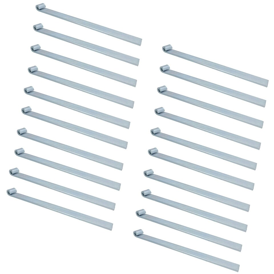 image 1 of HD Strap Tailgate Straight Hinge for 12.5mm Pins 460mm Long Zinc Plated 20pc Silver