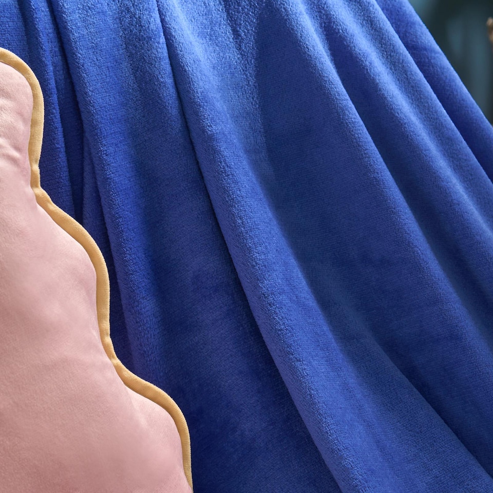 image 1 of OHS Ultra Soft Flannel Fleece Throw Blanket | Blue | Cobalt Blue - 150CMx200CM