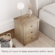 image 6 of Vida Designs Panama 3 Drawer Bedside Chest Cabinet Table Nightstand, Solid Pine Wood