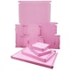 image 2 of 25 x Pink Mini (10cm x 10cm x 2cm) PIP Postal Shipping Large Letter Cardboard Boxes Pink