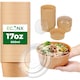 image 1 of ECONX 17oz 500ml Salad Paper Bowls with Lids Disposable Takeaway Bowls Food Container 50pc