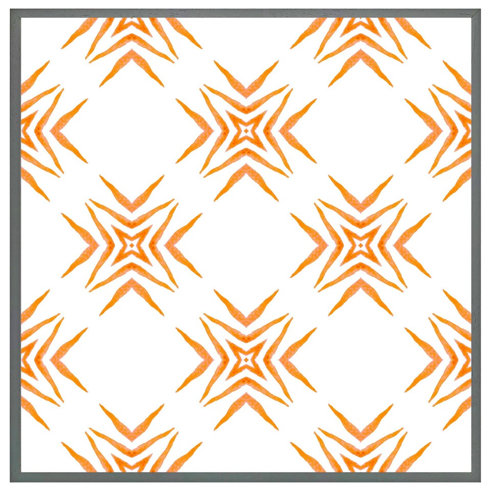 image 1 of Orange ravishing boho chic (Picture Frame) White | XS
