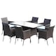 image 1 of Outsunny 7pc Rattan Garden Furniture Dining Set Wicker Patio