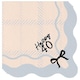 image 1 of Happy 40th Birthday Black Bow Cream Elegant Milestone Paper Luncheon Napkins 2 Ply 33cm - Pack of 12 Black