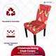 image 4 of Christmas Bow Ribbons Printed Chair Covers, Seat Protector Slipcovers - Red