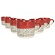 image 1 of Nicola Spring Ceramic Dipped Dash Coffee Mugs - 475ml - Red - Pack of 6 Red