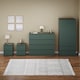 image 7 of Vida Designs Denver 4 Piece Bedroom Set (2 Drawer Large Bedside Chest, 8 Drawer Chest, 2 Door 2 Drawer Wardrobe), Green | Green | Green | L | 4