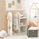 image 9 of SoBuy Kids Wardrobe with Hanging Rail, Storage Box & 3 Hooks, White, 38.2x13.8x42.5 inches, 22.5 kg - KMB40-W