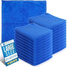 Microfibre Cleaning Cloth 40x40cm Super Absorbent Lint Free Microfiber Cloths Cleaning for Home, Kitchen, Mirrors, Car - Pack of 20