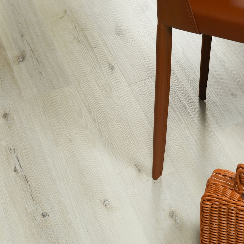 image 1 of Click LVT Flooring SPC 5.0mm NodSl White Ash Plank Wood Effect For Home & Contract Commercial Use | White | White | Planks per Pack:  10  | Coverage per Pack: 2.23m² | 1