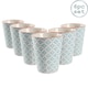 image 1 of Nicola Spring Hand-Printed Tumblers - 300ml - Blue - Pack of 6 Blue