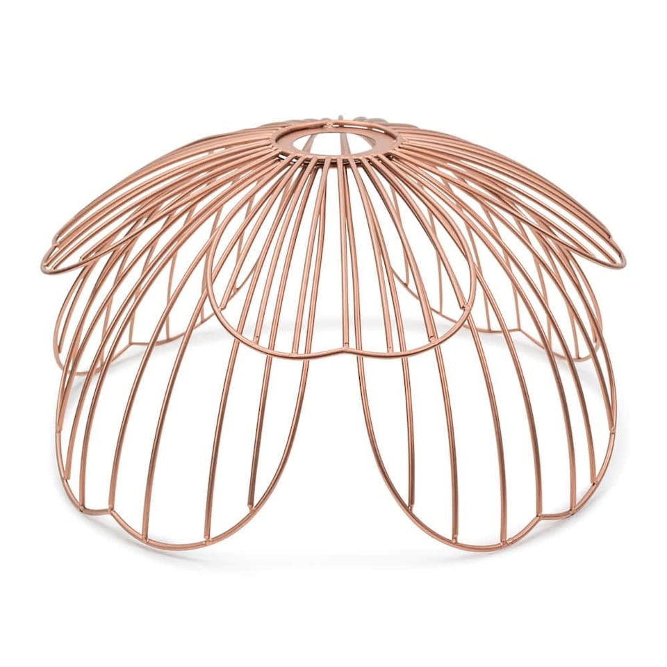 image 1 of ValueLights Pink Metal Flower Easy Fit Ceiling Pendant Light Shade - Bulb Included