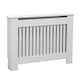 image 1 of Medium White Wooden Slatted Grill Radiator Cover MDF Cabinet