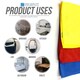 image 4 of Multipurpose Microfibre Cleaning Cloth 40cm x 40cm Super Soft Washable and Lint Free - Pack of 3