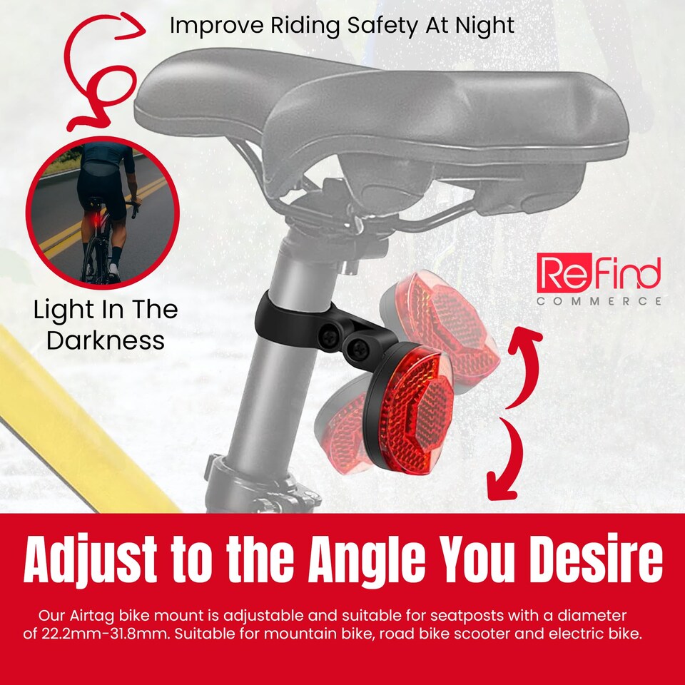 image 1 of Bike Reflector Hidden Holder for Apple Reflector (With P09)