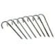 image 6 of 8x Galvanised Steel Ground Stakes Rebar Tent Pegs Garden Pins Anchors - 12 Inch | Silver