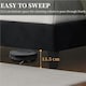image 8 of Yaheetech 135 cm W x 190 cm L Upholstered Bed Frame with Button-Tufted Headboard Black
