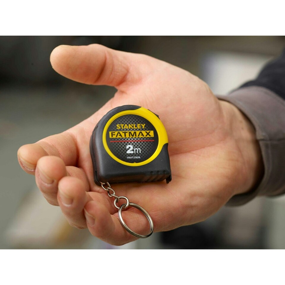 image 1 of Stanley Hand Tools Key Ring Tape 2m (width 13mm) - Multi Colour - One Size