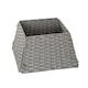image 1 of 47cm x 46cm Samuel Alexander Foldable Rattan Christmas Tree Skirt in Grey