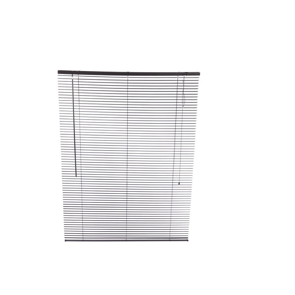 image 1 of 120 x 150cm PVC Black Home Office Venetian Window Blinds with Fixings | Black