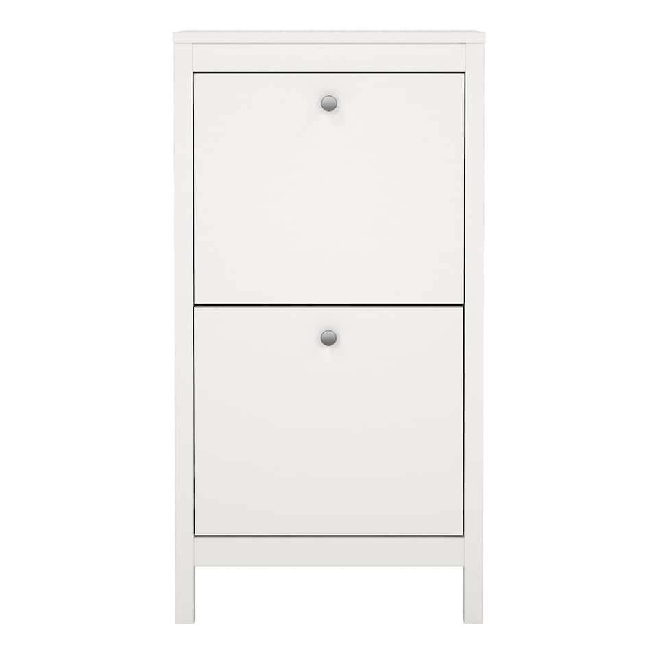 image 1 of Madrid Shoe Cabinet 2 Flip Down Doors White