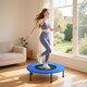 image 2 of HOMCOM 81cm Fitness Trampoline Exercise, Max Load 100 KG, Blue Black