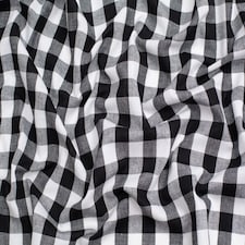 Minerva Core Range Black 3/4 inch 100% Cotton Gingham Fabric for Dressmaking, 140cm / 55" Wide - per metre
