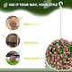 image 7 of HOMCOM Set of 2 Artificial Plant Topiary Rose Balls, Faux Plants, Pink