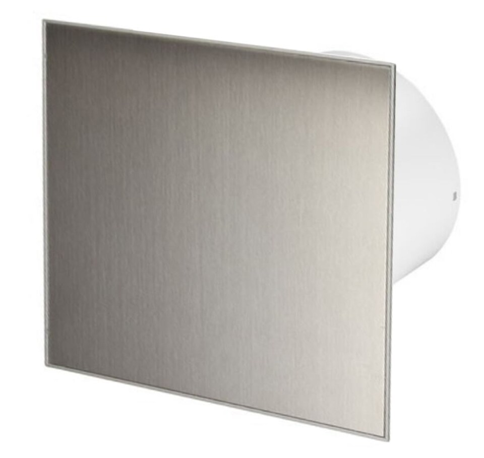 image 1 of 100mm Pull Cord Extractor Fan Inox Front Panel TRAX Wall Ceiling Ventilation