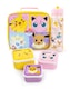 image 1 of Pokemon Girls Lunch Bag Set | Kids 5 Piece Zip Dinner Bag, Water Bottle and Snack Pot Bundle in Pink and Yellow | Pikachu, Jiggly Puff, Eevee, Togepi Besties Characters | Game TV Series Merchandise Gift
