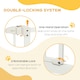 image 2 of PawHut 74-100cm Adjustable Metal Pet Gate Safety Barrier w/Auto-Close Door White