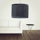 image 4 of First Choice Lighting Sundance Grey Velvet Pleated 30cm Lamp Shade with Silver Inner Grey | Silver