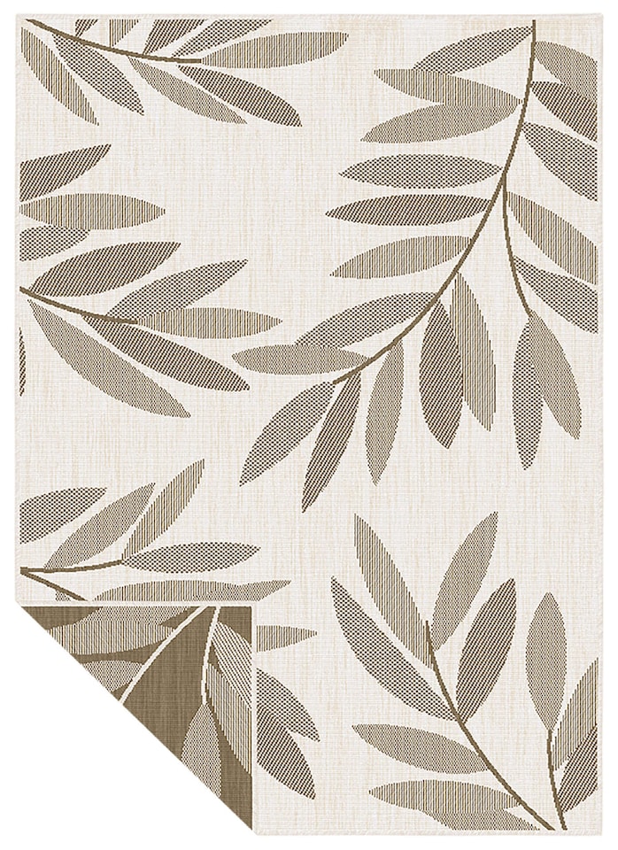 image 1 of Reversible Outdoor Rugs in Trailing Leaves Design Duo Weave Collection