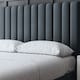 image 3 of Evangeline Divan Bed with Upholstered Headboard - Grey (Steel) - King / 5ft