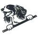 image 4 of Black Metal Peeking Spaniel Silhouette with Fixing Plate Garden Ornament Gift