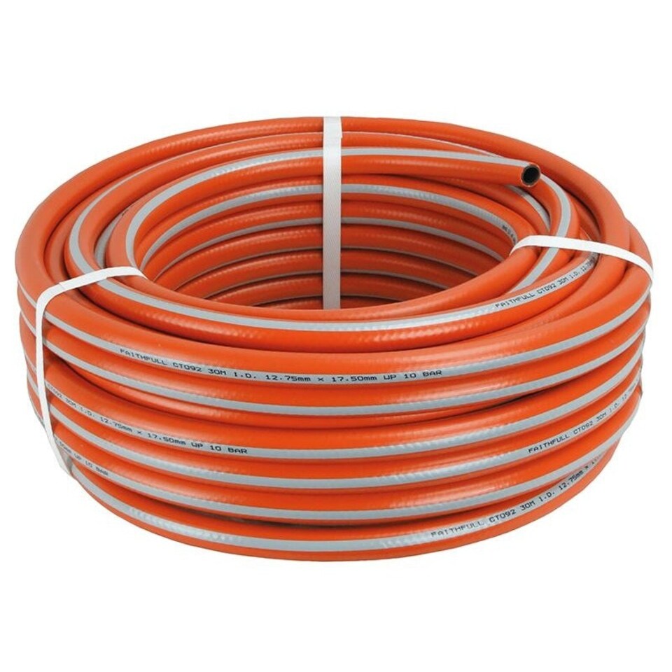 Faithfull Prestige Heavy-duty Garden Hose - Multi Colour - 30m x 12.5mm (1/2in) Diameter Multi