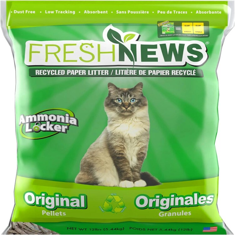 Fresh News Cat Litter Recycled Paper Pellets - 5.45Kg