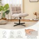 image 5 of COSTWAY Armless Home Office Chair Swivel Desk Chair Grey Grey