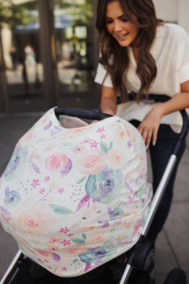 image 1 of Copper Pearl Nursing & Car Seat Cover Bloom