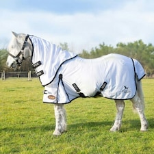 Gallop Equestrian Ponie Dual 5-Point Fly Rug & Neck Set White | Size: 4ft 6
Colour: White