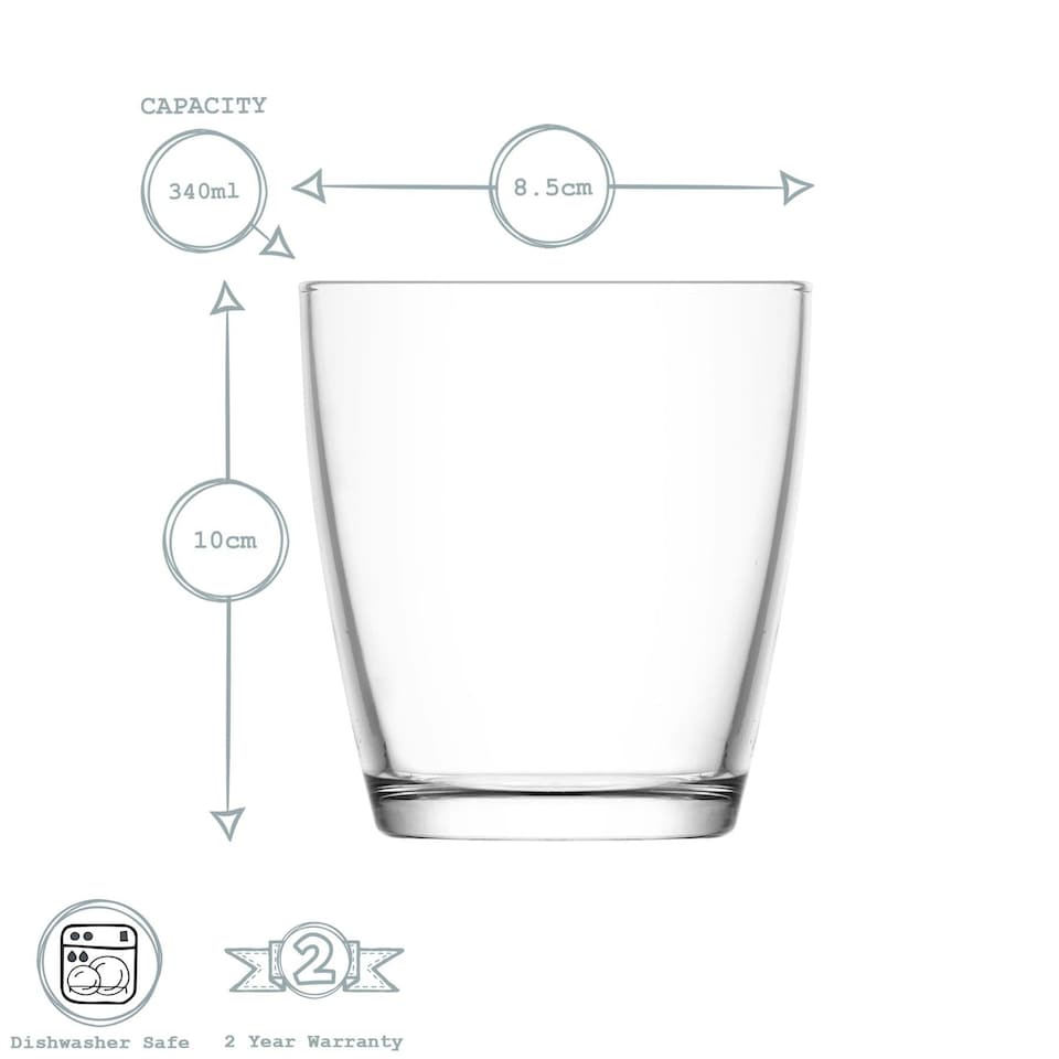 image 1 of LAV Vega Water Glasses - 340ml - Clear - Pack of 6 Clear