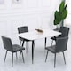 image 2 of Living and Home 4 Pcs Modern Frosted Velvet Dining Chairs - Grey