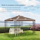 image 5 of Outsunny 3 x 3m Gazebo Canopy Replacement Cover 2Tier Roof Top Spare Part Coffee TOP COVER ONLY