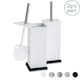 image 1 of Harbour Housewares Square Toilet Brushes - White - Pack of 2 White