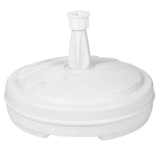 White Plastic Patio Umbrella Stand - Sun Shade Base