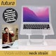 image 8 of Futura Laptop Stand Adjustable Portable Riser, White Foldable Aluminium Holder for MacBook AirPro and 11 to 17 inch Laptops | White | White | One Size | 1