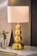 image 3 of ValueLights Marissa Pair Gold Stacked Ball Bedside Light Table Lamp | Gold