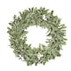 image 1 of Premier Artificial Door Wreath Frosted Mistletoe White Berries 35cm